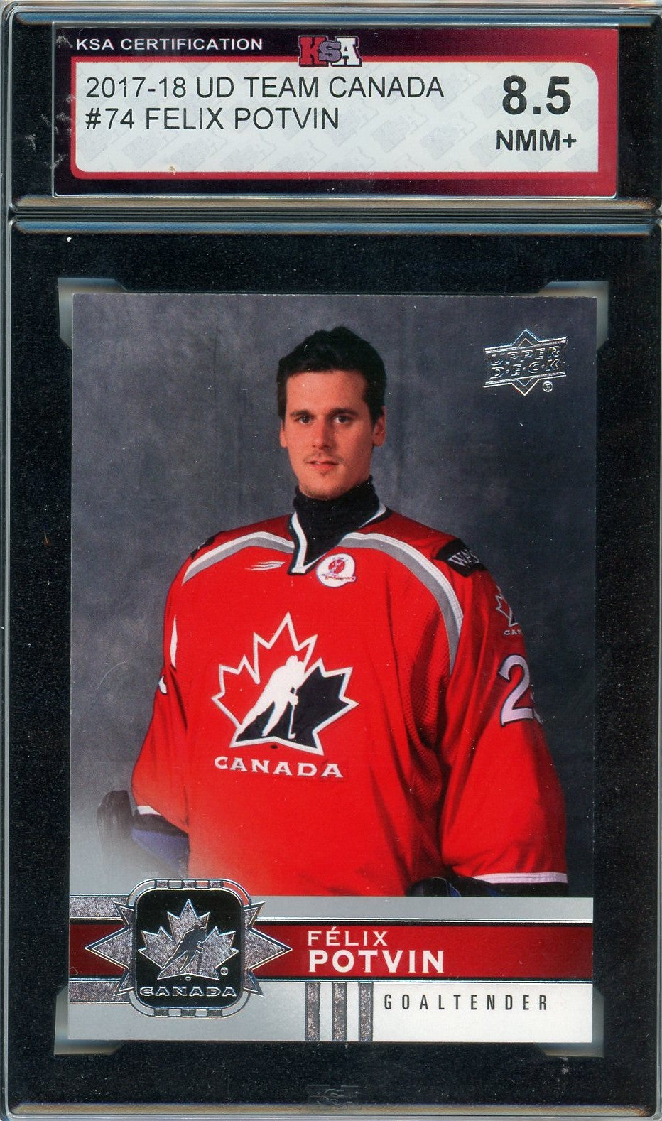 2017/18 Upper Deck Team Canada Felix Potvin Graded Card #74 KSA 8.5