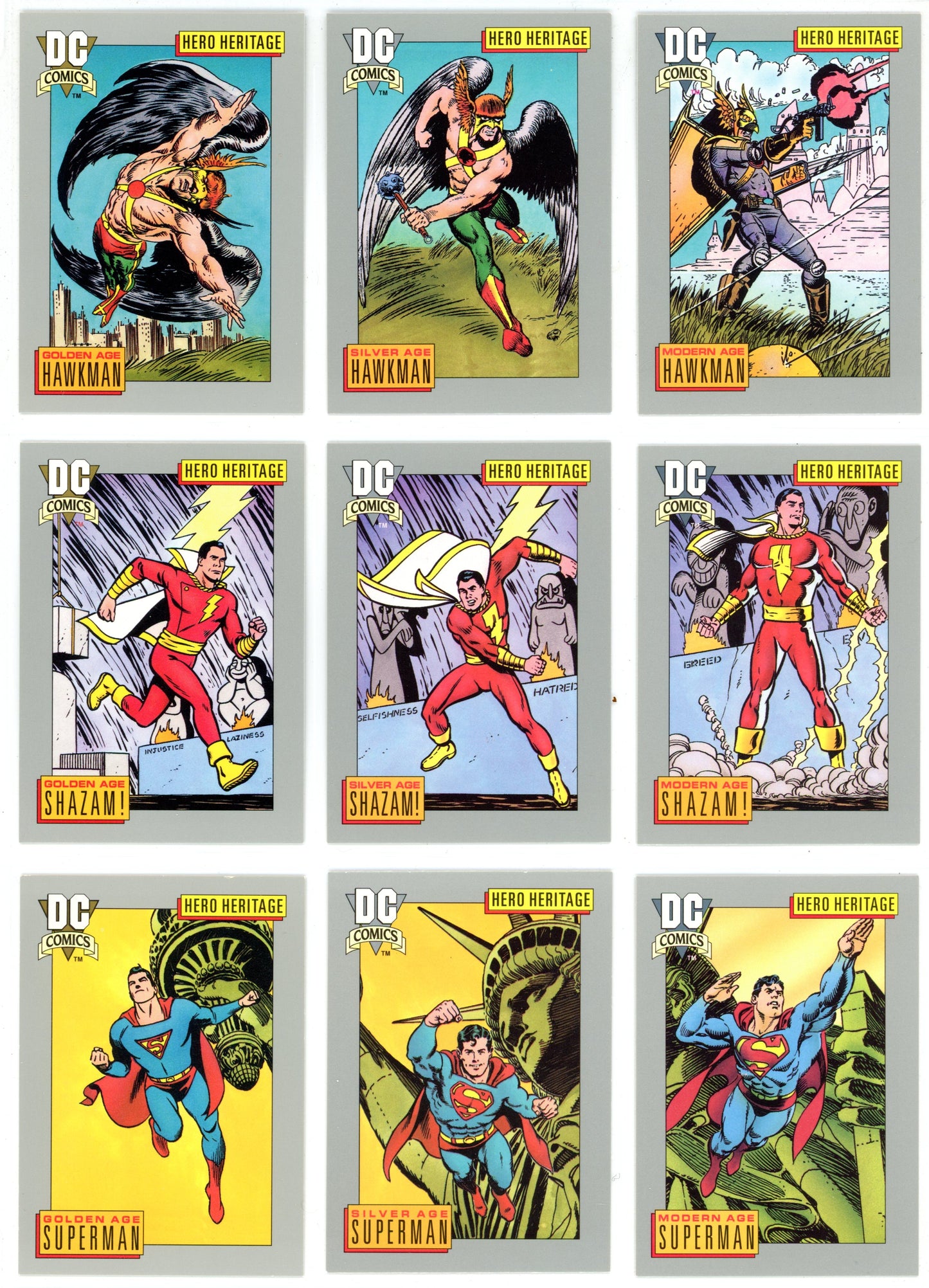 1992 Impel DC Comics Cosmic Cards Complete Base Set (180 Cards) Premier Edition