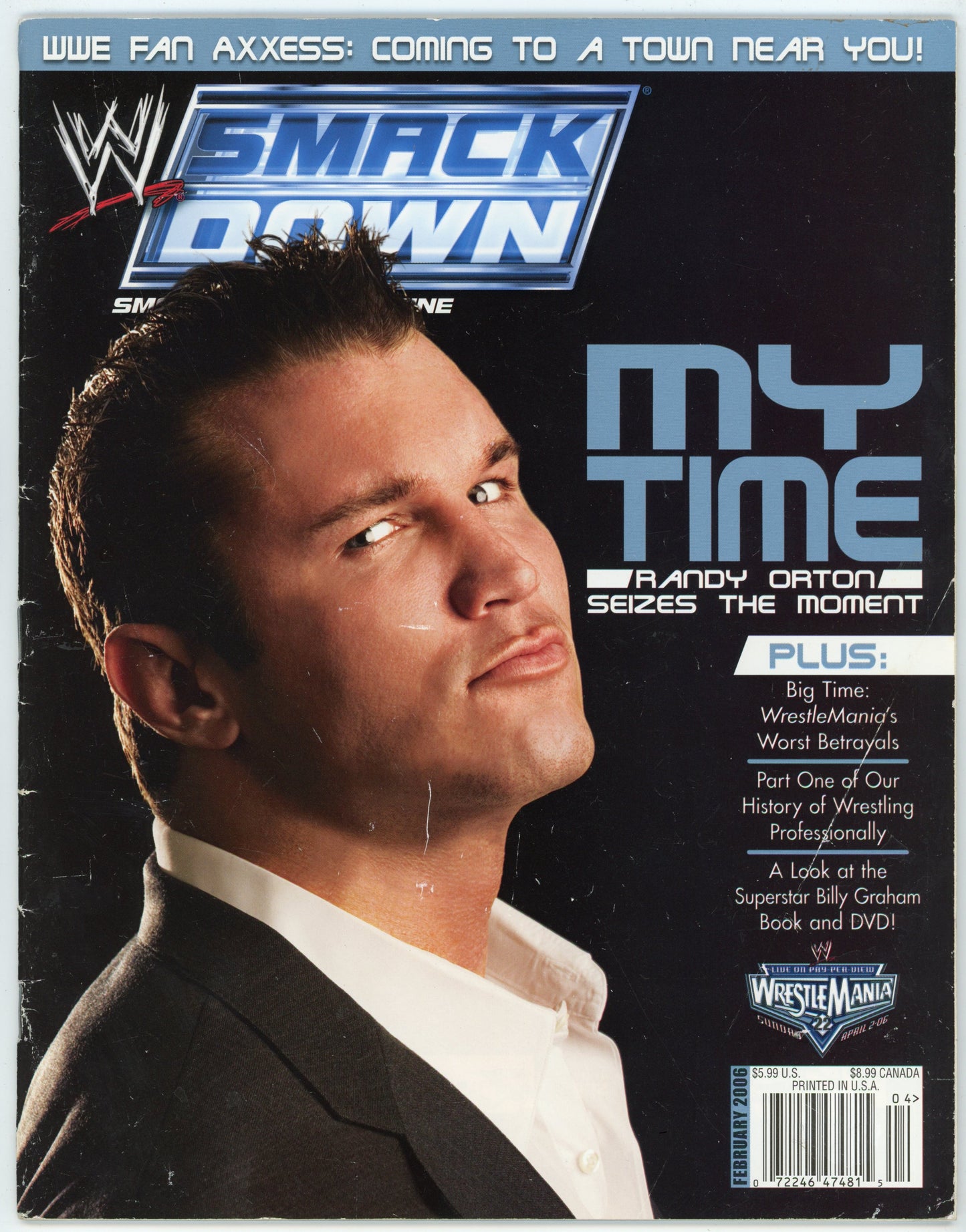WWE SmackDown Wrestling Magazine (February 2006) Randy Orton Cover