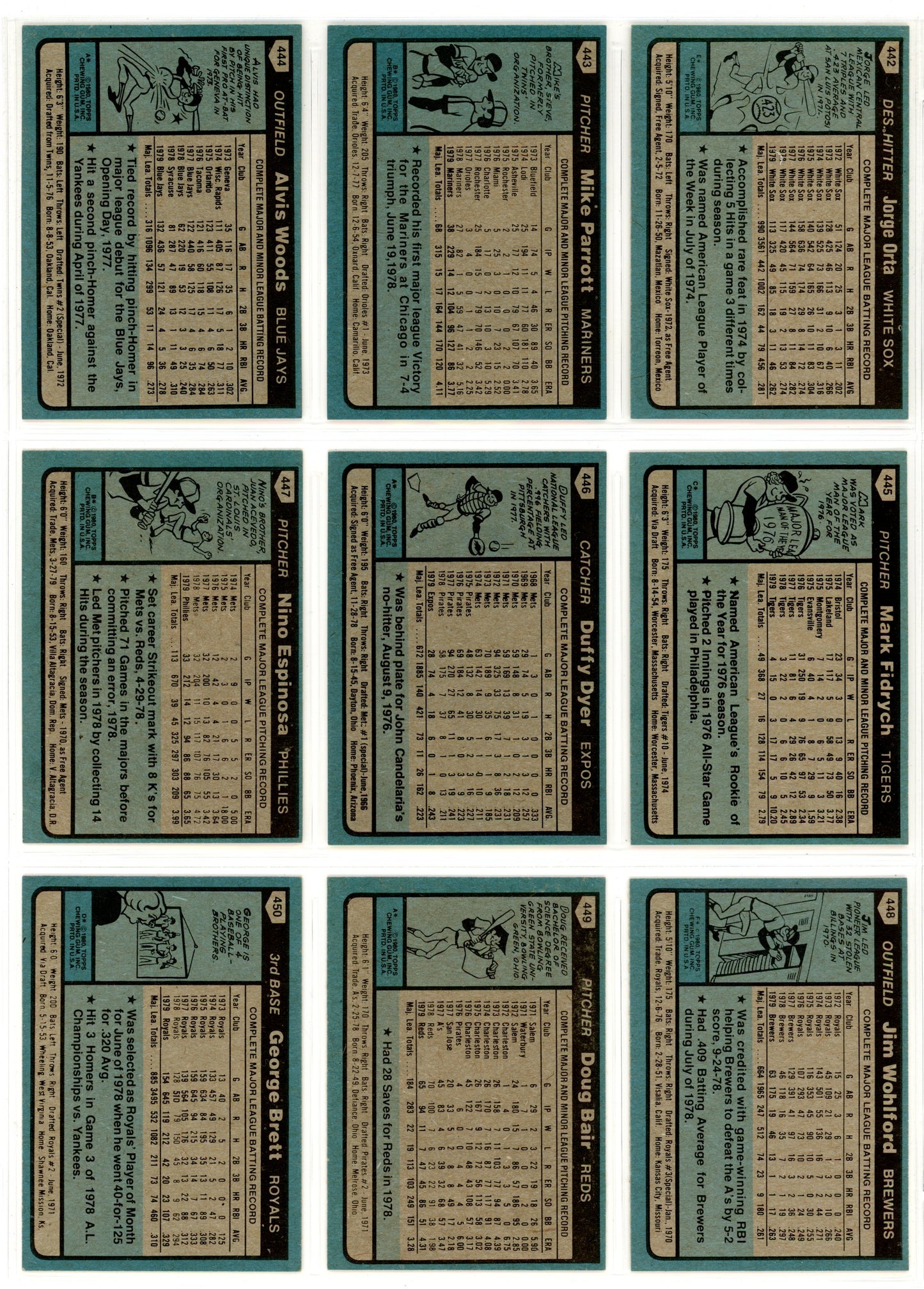 1980 Topps MLB Baseball Complete Set (726 Cards) Rickey Henderson Rookie - Razor Sharp!