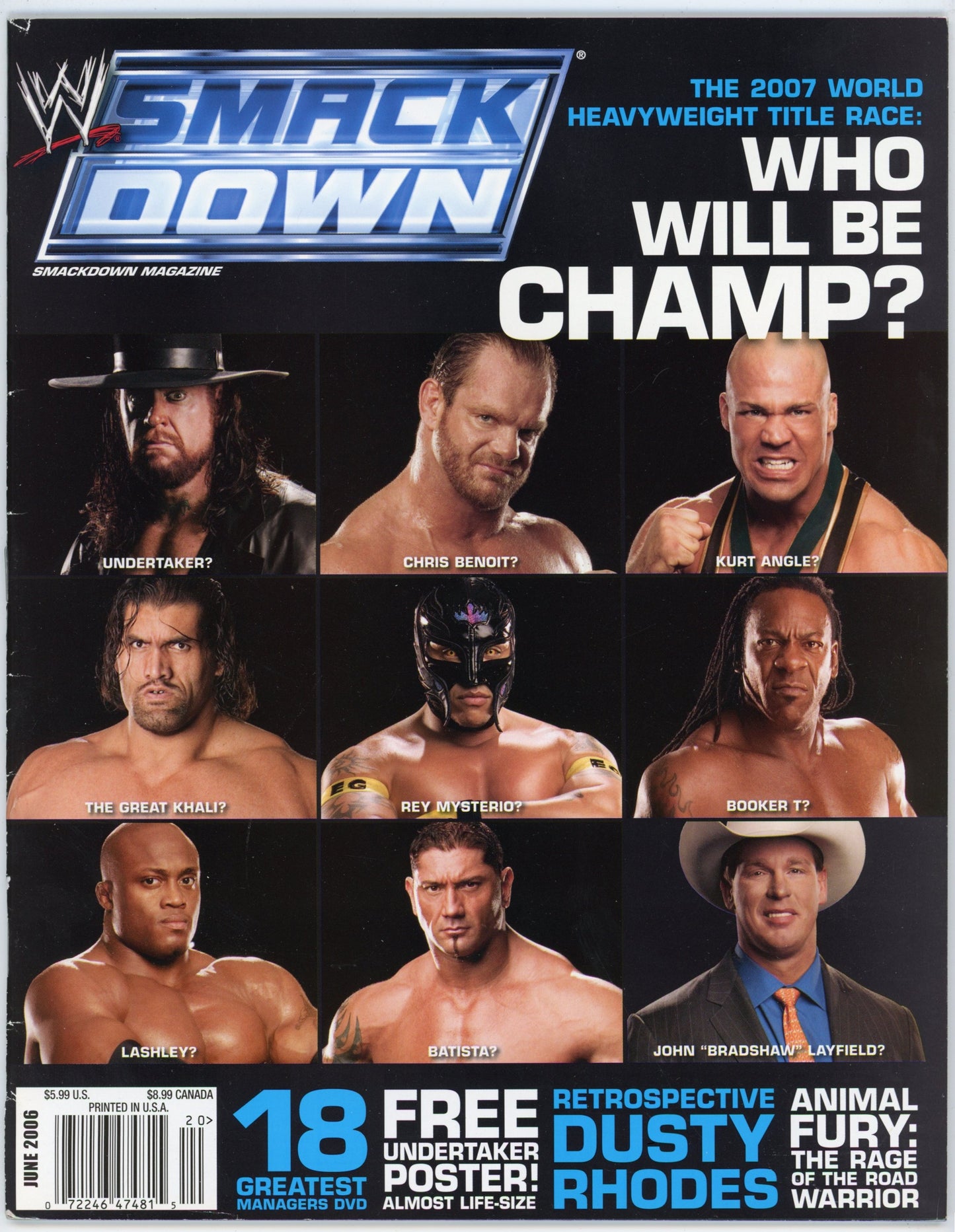 WWE SmackDown Wrestling Magazine (June 2006) '07 Heavyweight Championship