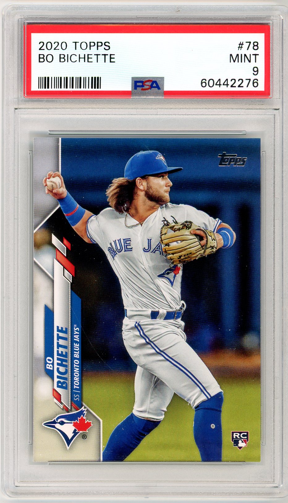 2020 Topps Bo Bichette Graded Baseball Rookie Card #78 PSA 9