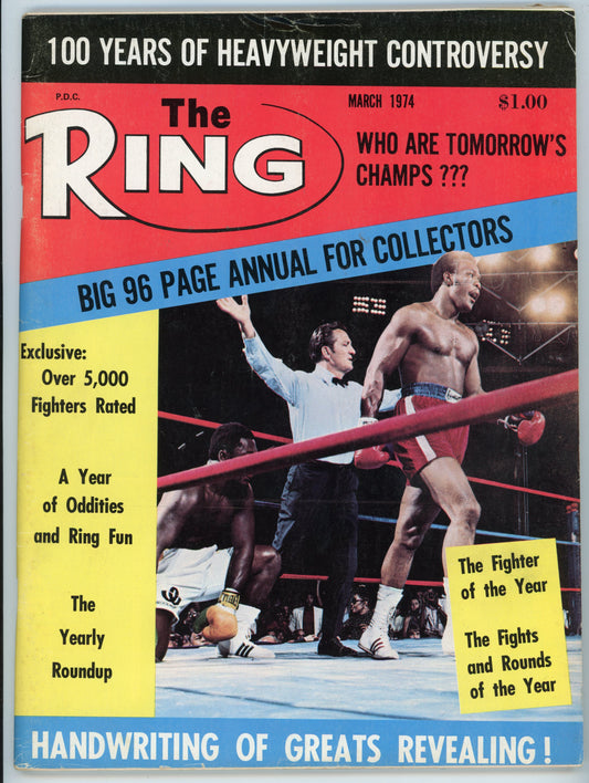 The Ring Vintage Boxing Magazine (March 1974) George Foreman Cover