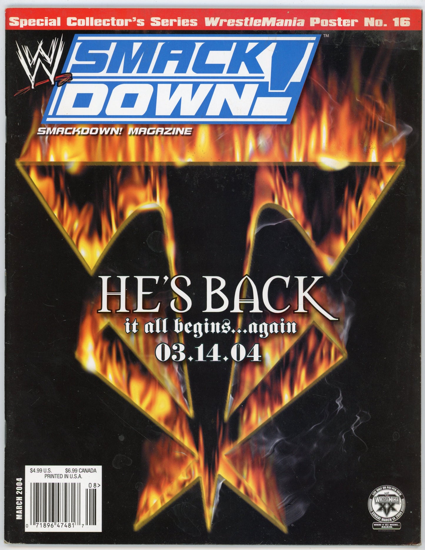 WWE SmackDown! Wrestling Magazine (March 2004) The Undertaker Cover