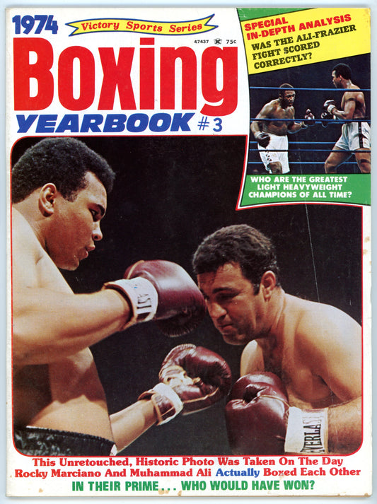 Victory Sports Boxing Yearbook #3 Vintage Magazine (1973) Rocky Marciano vs. Muhammad Ali