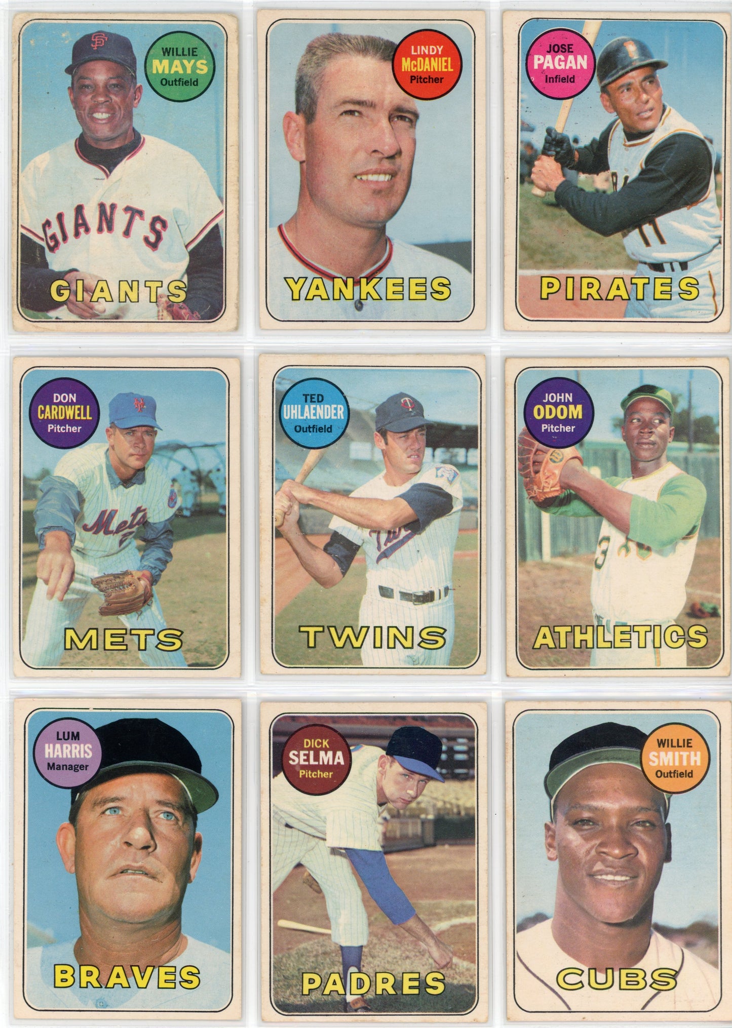 1969 OPC O-Pee-Chee MLB Baseball Card Complete Set (218 Cards) VG+/EX