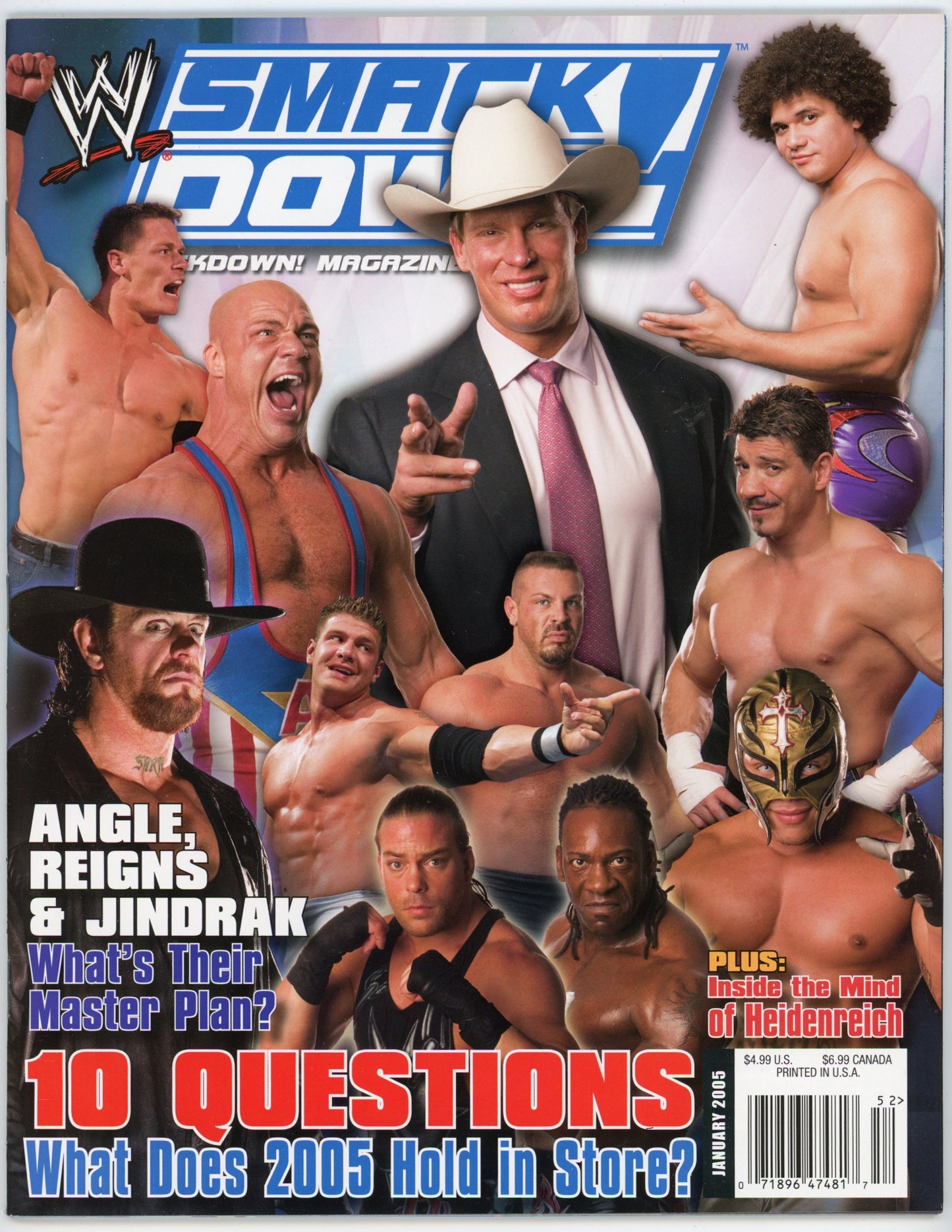 WWE SmackDown! Wrestling Magazine (January 2005) Kurt Angle / John Cena / Rey Mysterio