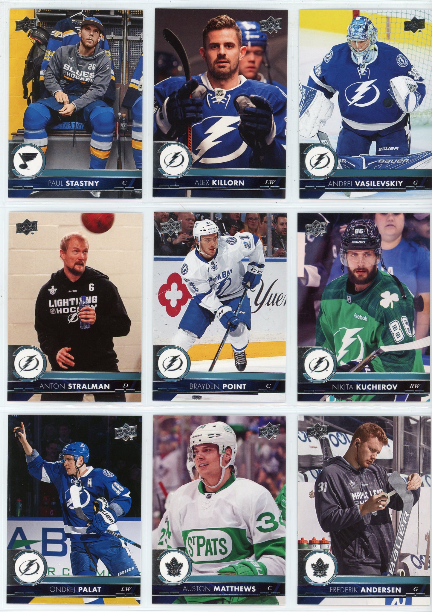 2017/18 Upper Deck Series One & Series Two NHL Hockey Card Base Set (400 Cards)