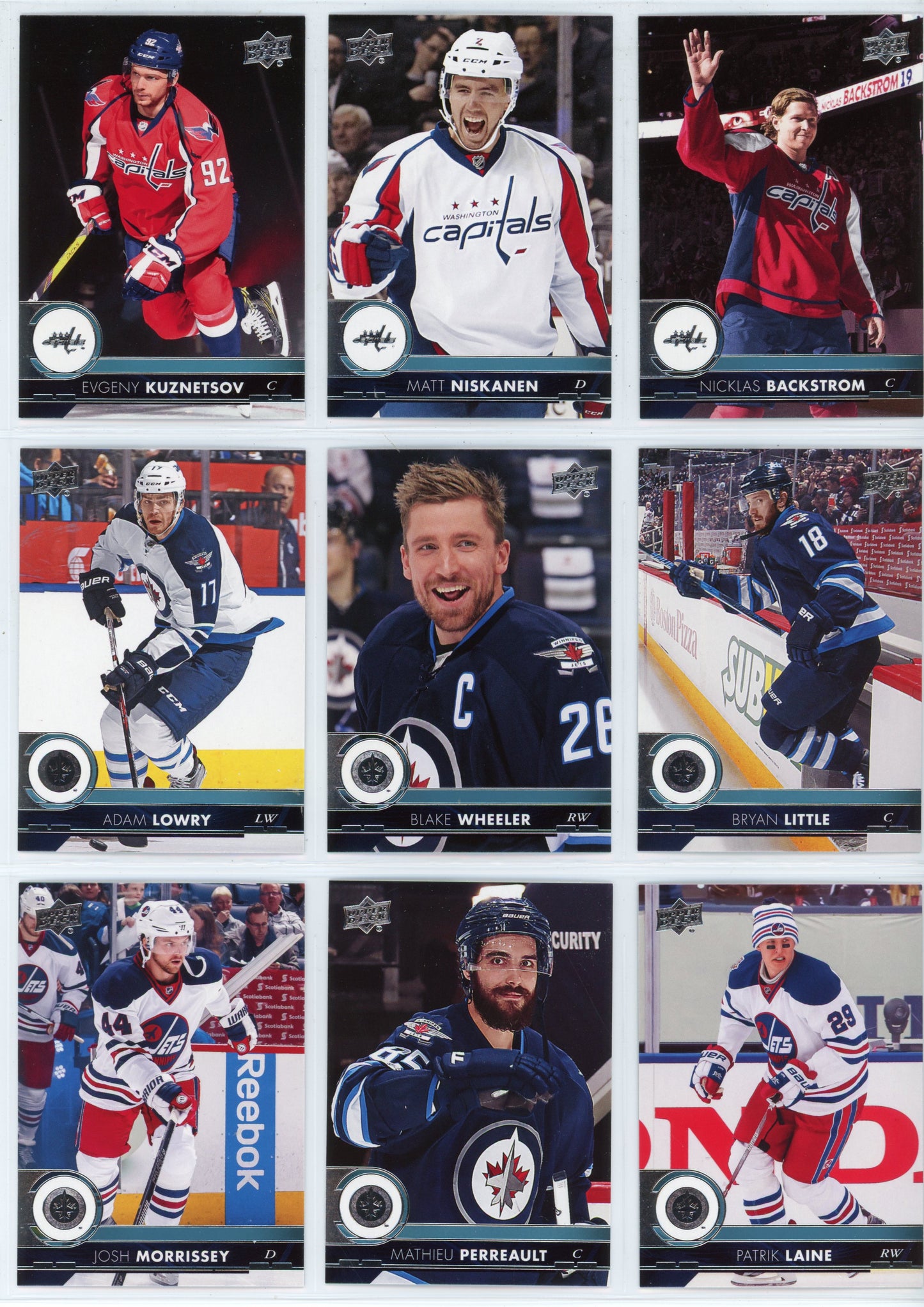 2017/18 Upper Deck Series One & Series Two NHL Hockey Card Base Set (400 Cards)