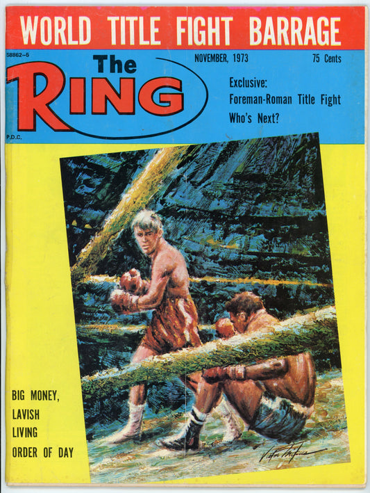 The Ring Vintage Boxing Magazine (November 1973) George Foreman vs. Jose Roman