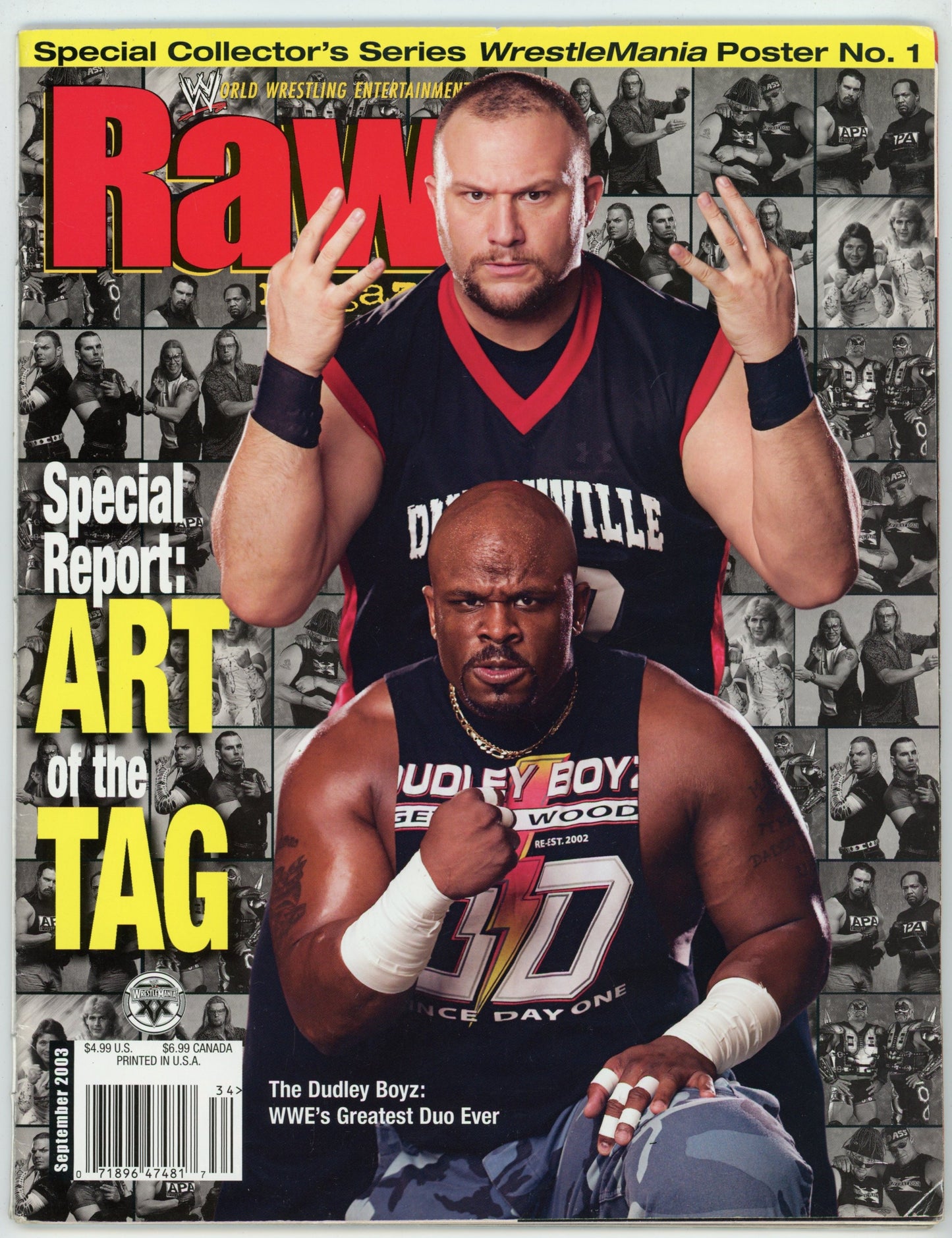 WWE Raw Vintage Wrestling Magazine (September 2003) The Dudley Boyz