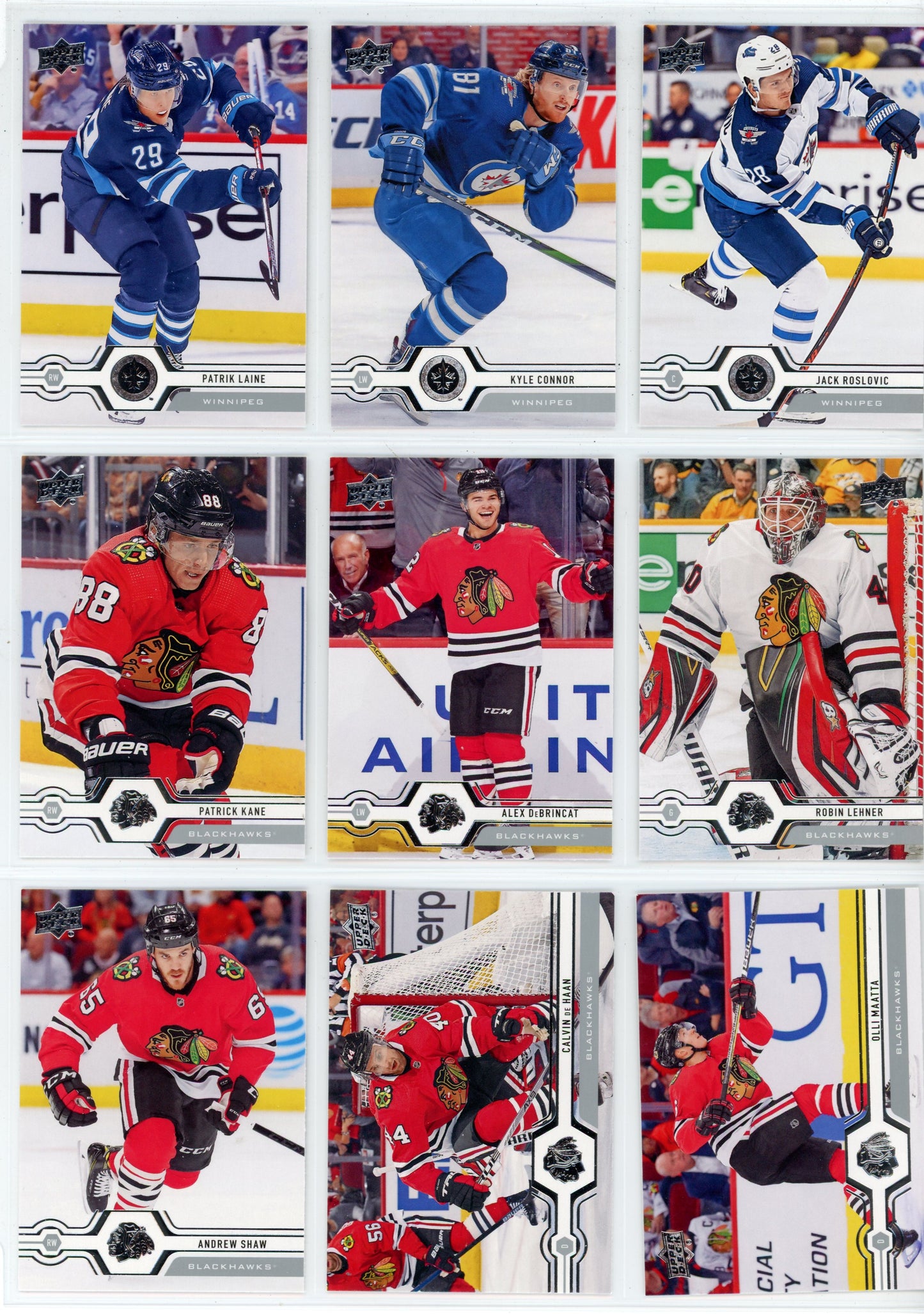 2019/20 Upper Deck NHL Hockey Card Series 1 & Series 2 Base Set (400 Cards)