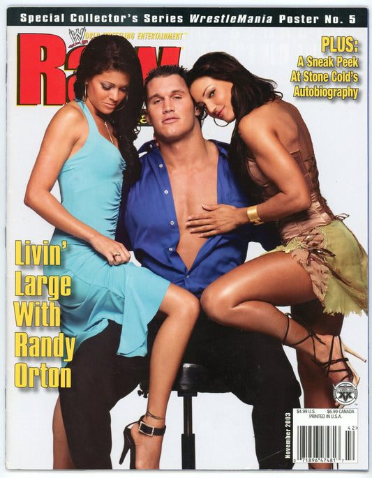 WWE Raw Vintage Wrestling Magazine (November 2003) Randy Orton Cover