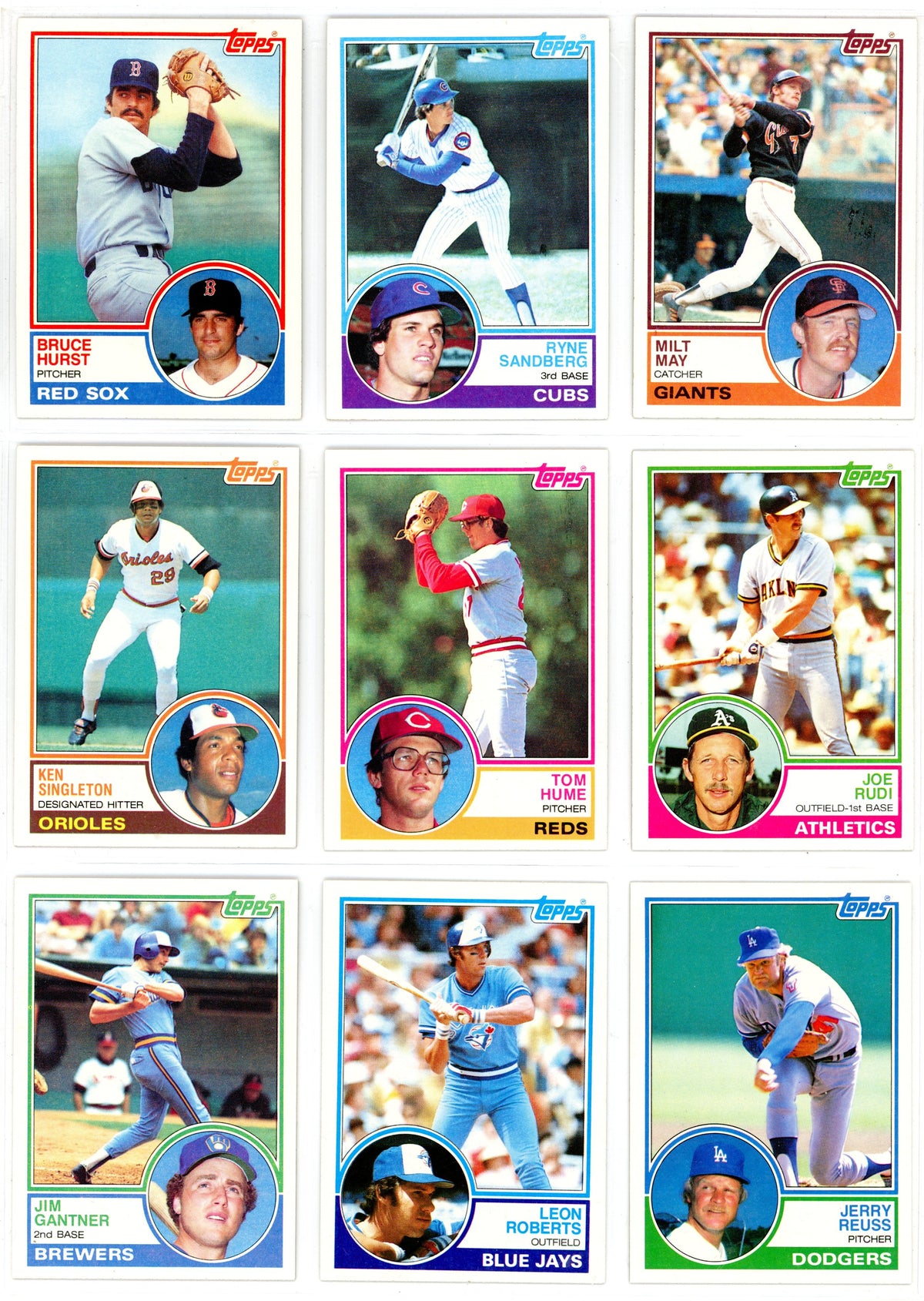 1983 Topps MLB Baseball Complete Set (792 Cards) Tony Gwynn, Ryne Sandberg Rookie Incredibly Sharp!