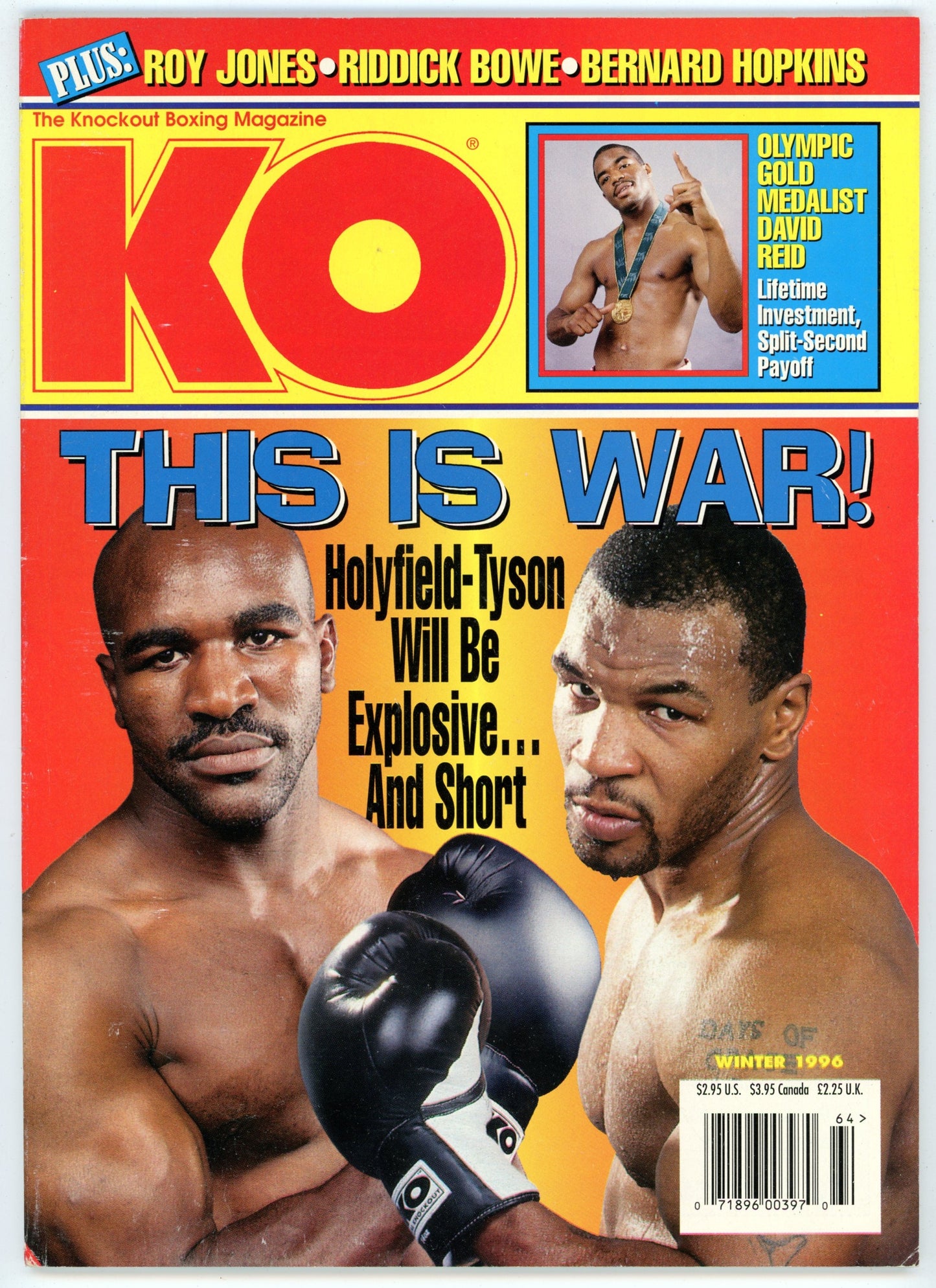 KO Knockout Boxing Vintage Magazine (Winter 1996) Evander Holyfield vs. Mike Tyson