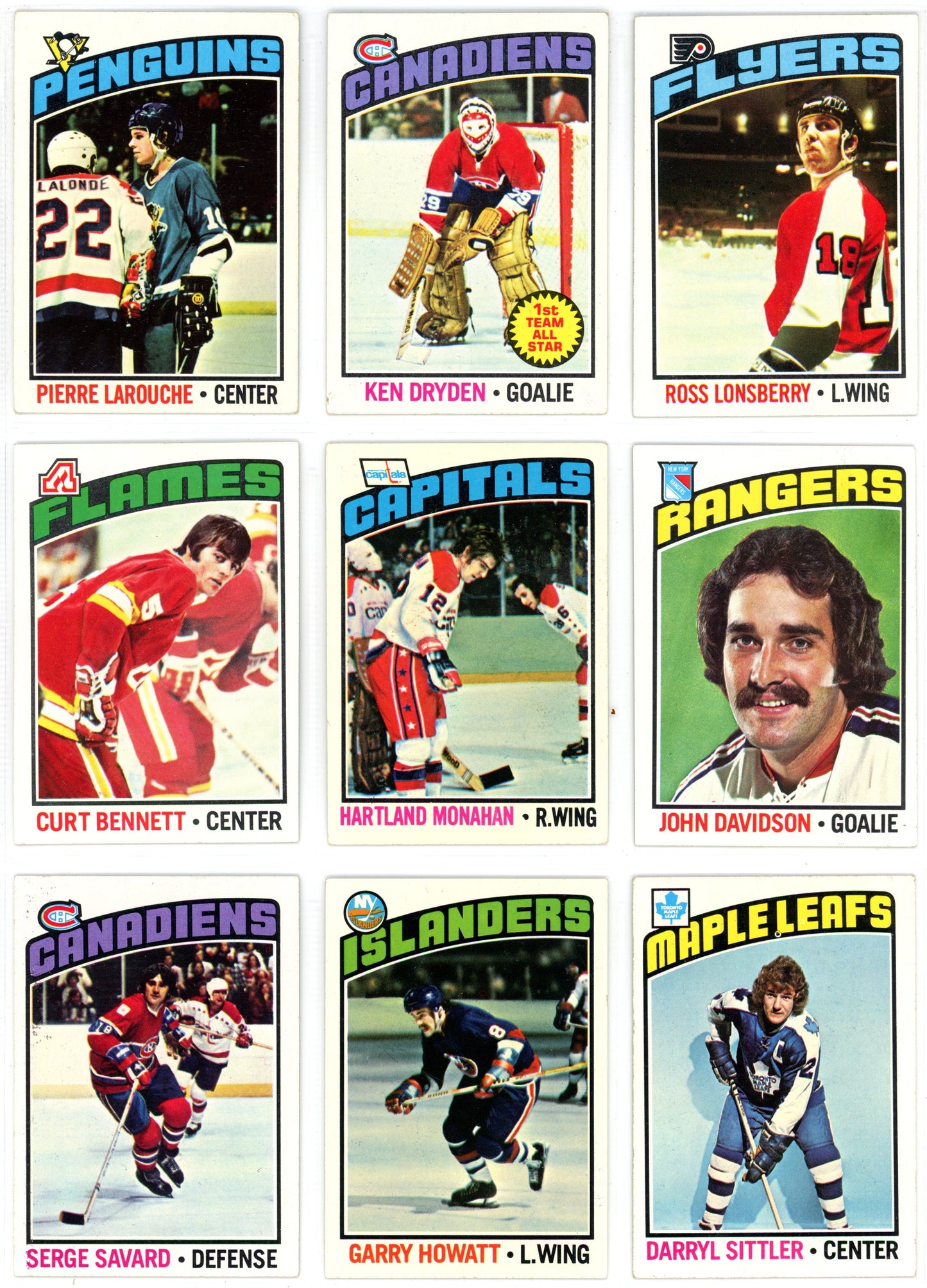 1976/77 Topps Hockey Card Complete Set (264 Cards) EX+ Condition Trottier Rookie