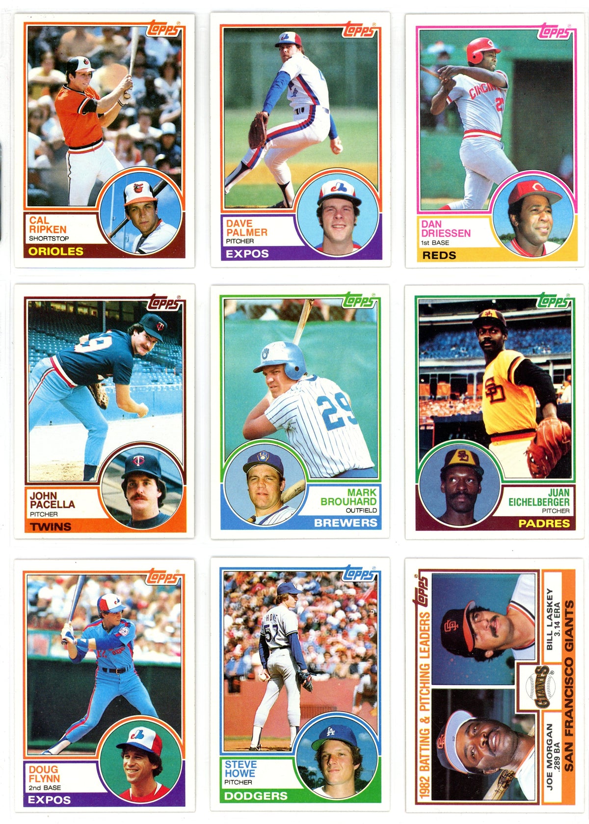 1983 Topps MLB Baseball Complete Set (792 Cards) Tony Gwynn, Ryne Sandberg Rookie Incredibly Sharp!