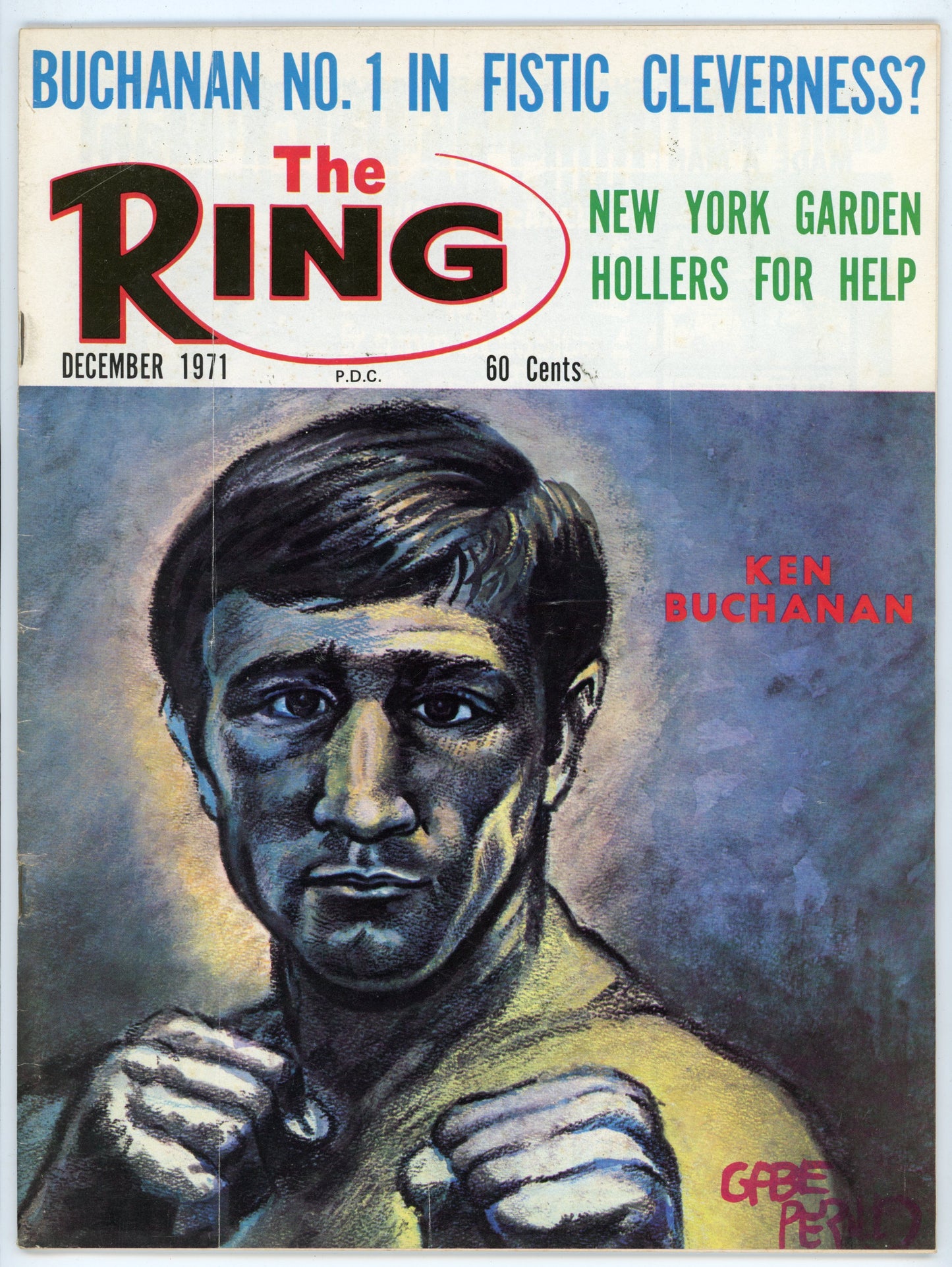 The Ring Vintage Boxing Magazine (December 1971) Ken Buchanan Cover