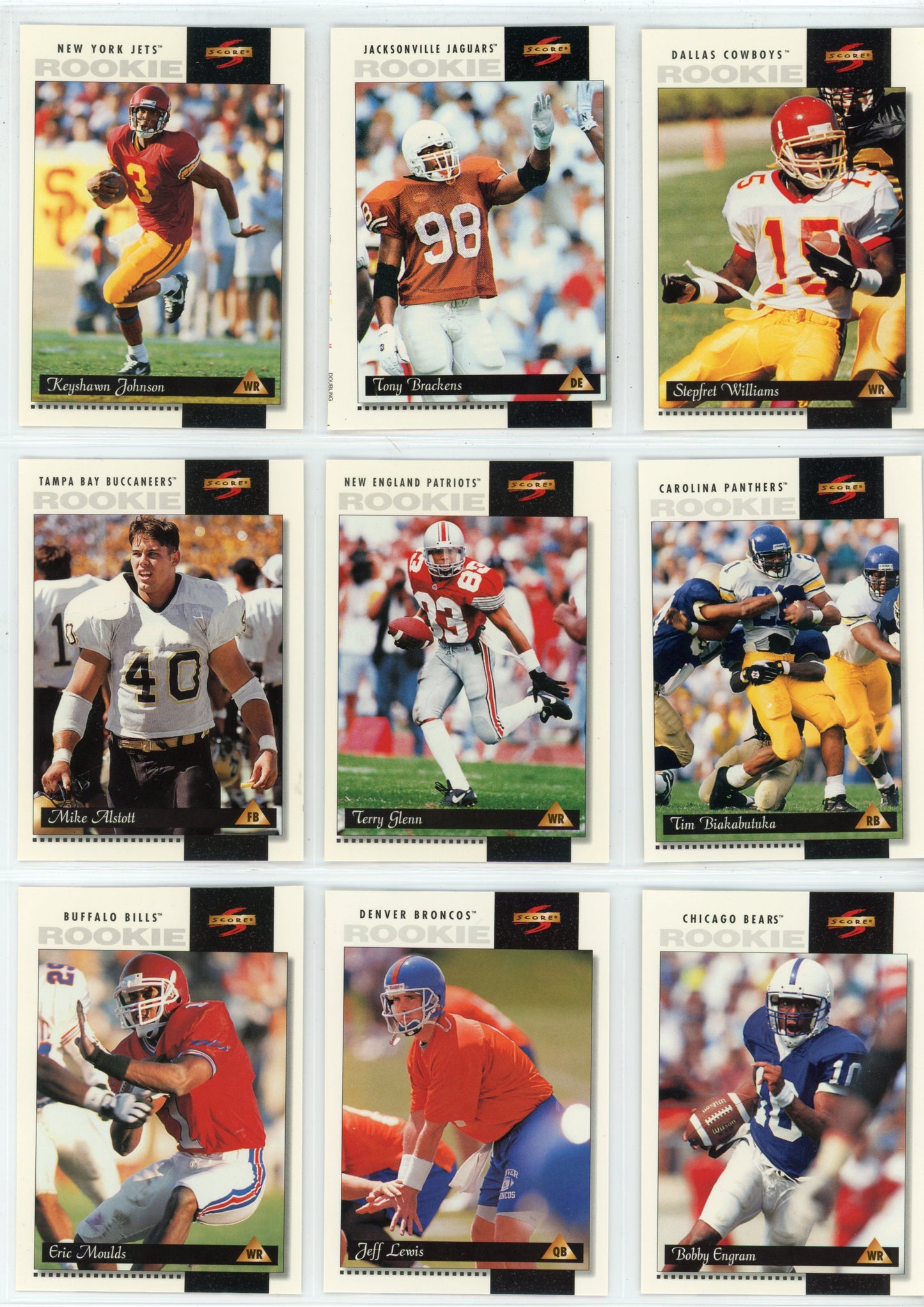 1996 Score NFL Football Card Complete Set (275 Cards)