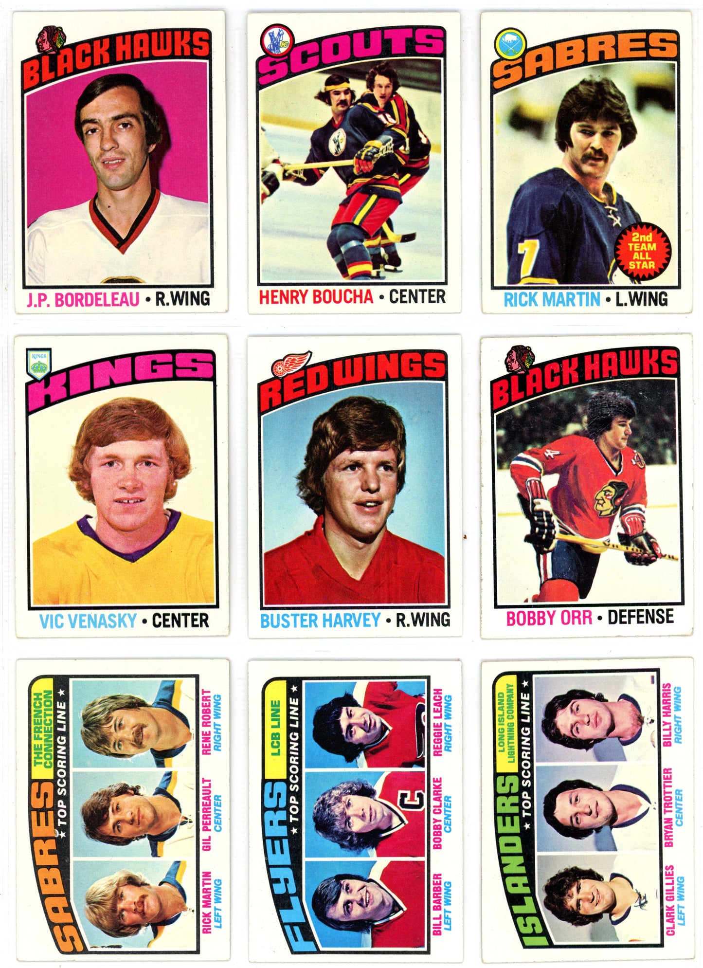 1976/77 Topps Hockey Card Complete Set (264 Cards) EX+ Condition Trottier Rookie
