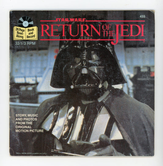 1983 Buena Vista Records Star Wars: Return of the Jedi 33RPM 7" Vintage Vinyl Record and Book