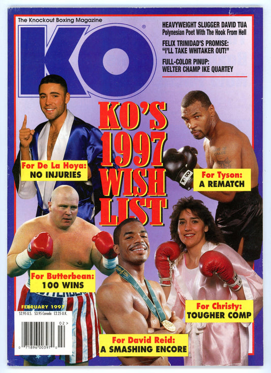 KO Knockout Boxing Vintage Magazine (February 1997) KO's 1997 Wish List