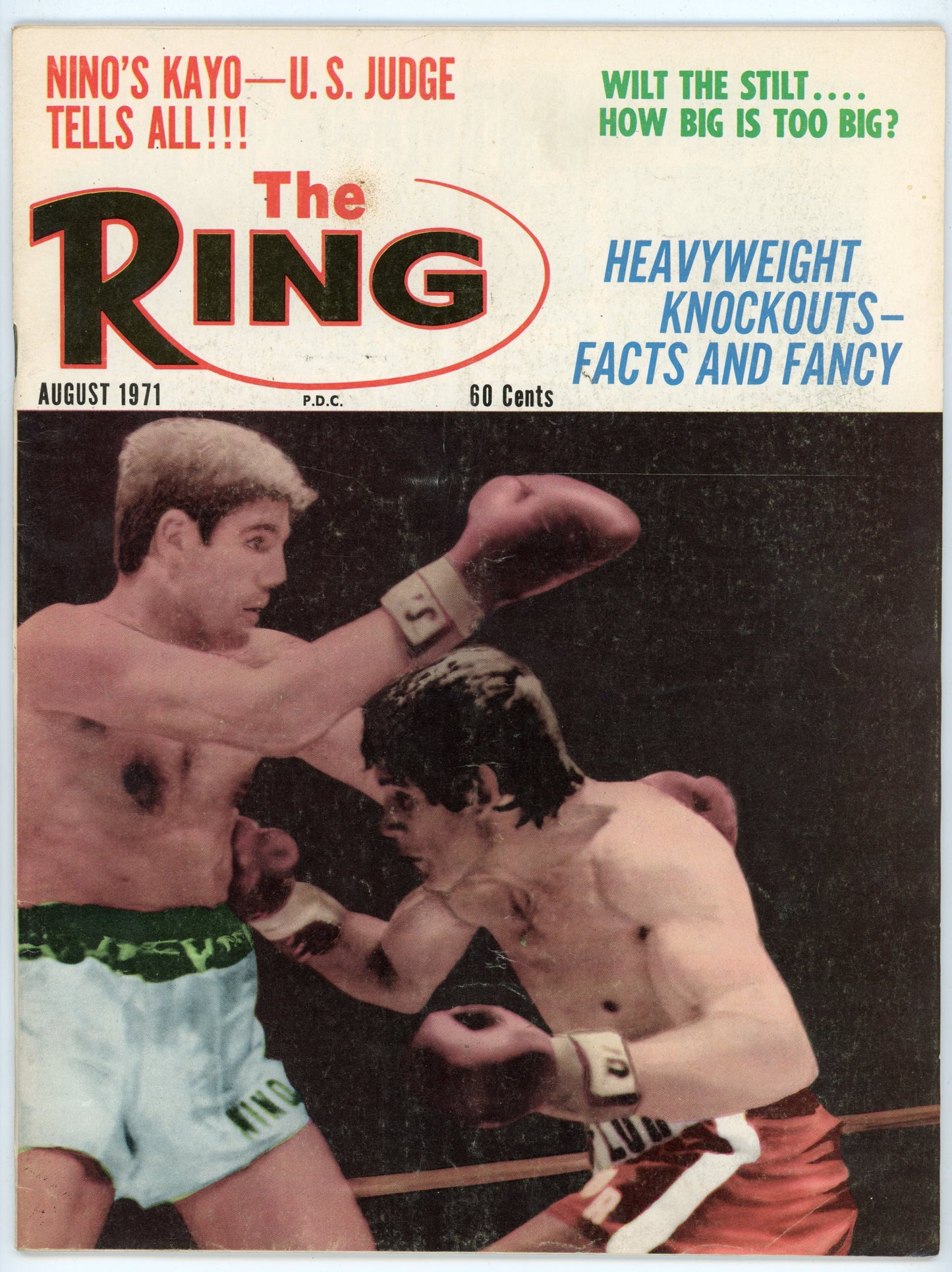The Ring Vintage Boxing Magazine (August 1971) Nino Benvenuti, Carlos Monzon