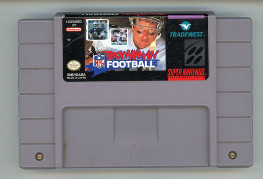 1994 Troy Aikman NFL Football SNES Video Game Cartridge