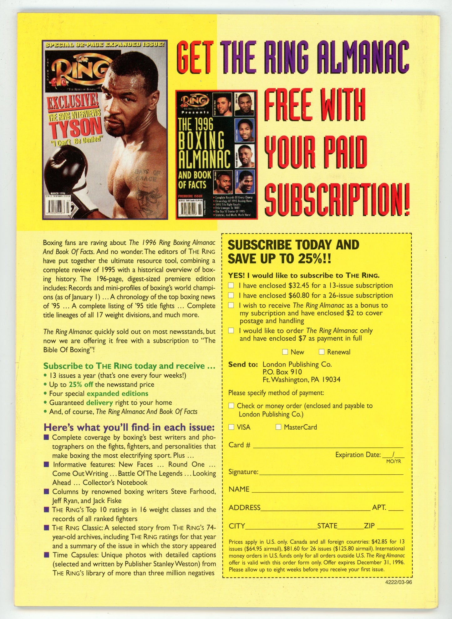 KO Knockout Boxing Vintage Magazine (February 1997) KO's 1997 Wish List