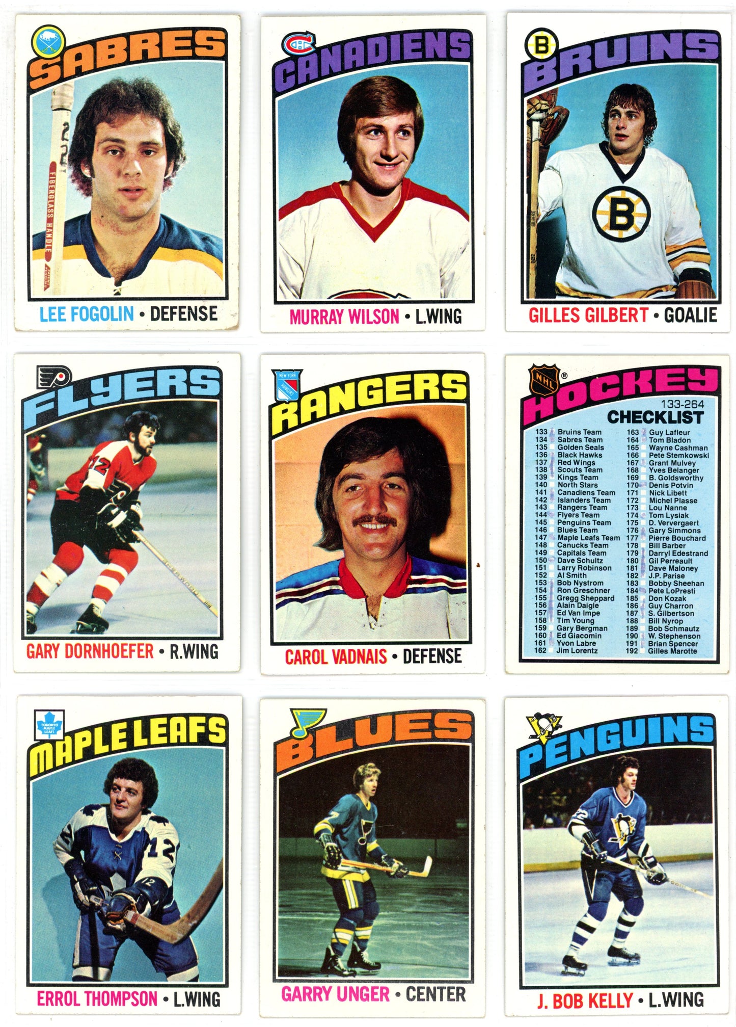 1976/77 Topps Hockey Card Complete Set (264 Cards) EX+ Condition Trottier Rookie