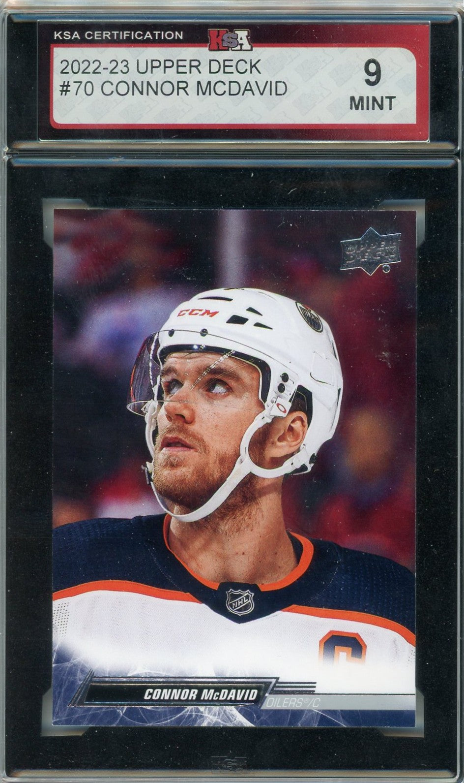 2022/23 Upper Deck Connor McDavid Graded Card #70 KSA 9