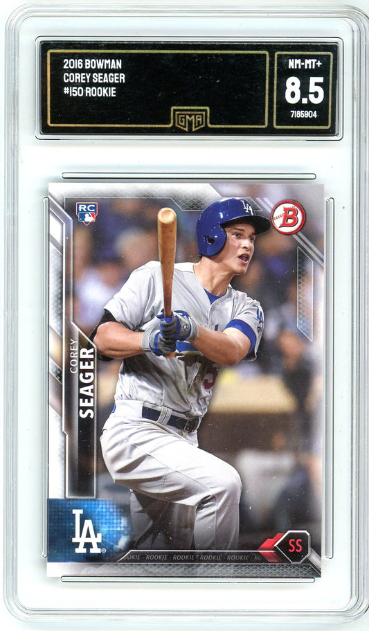 2016 Bowman Corey Seager Graded Rookie Card #150 GMA 8.5