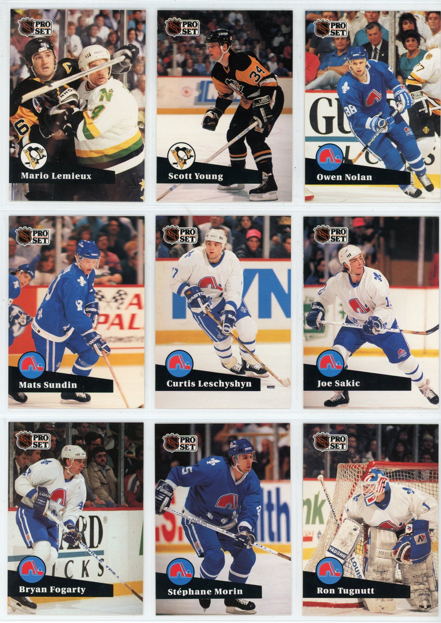 1991/92 Pro Set NHL Hockey Card Complete Set (345 Cards) French Extremely Rare