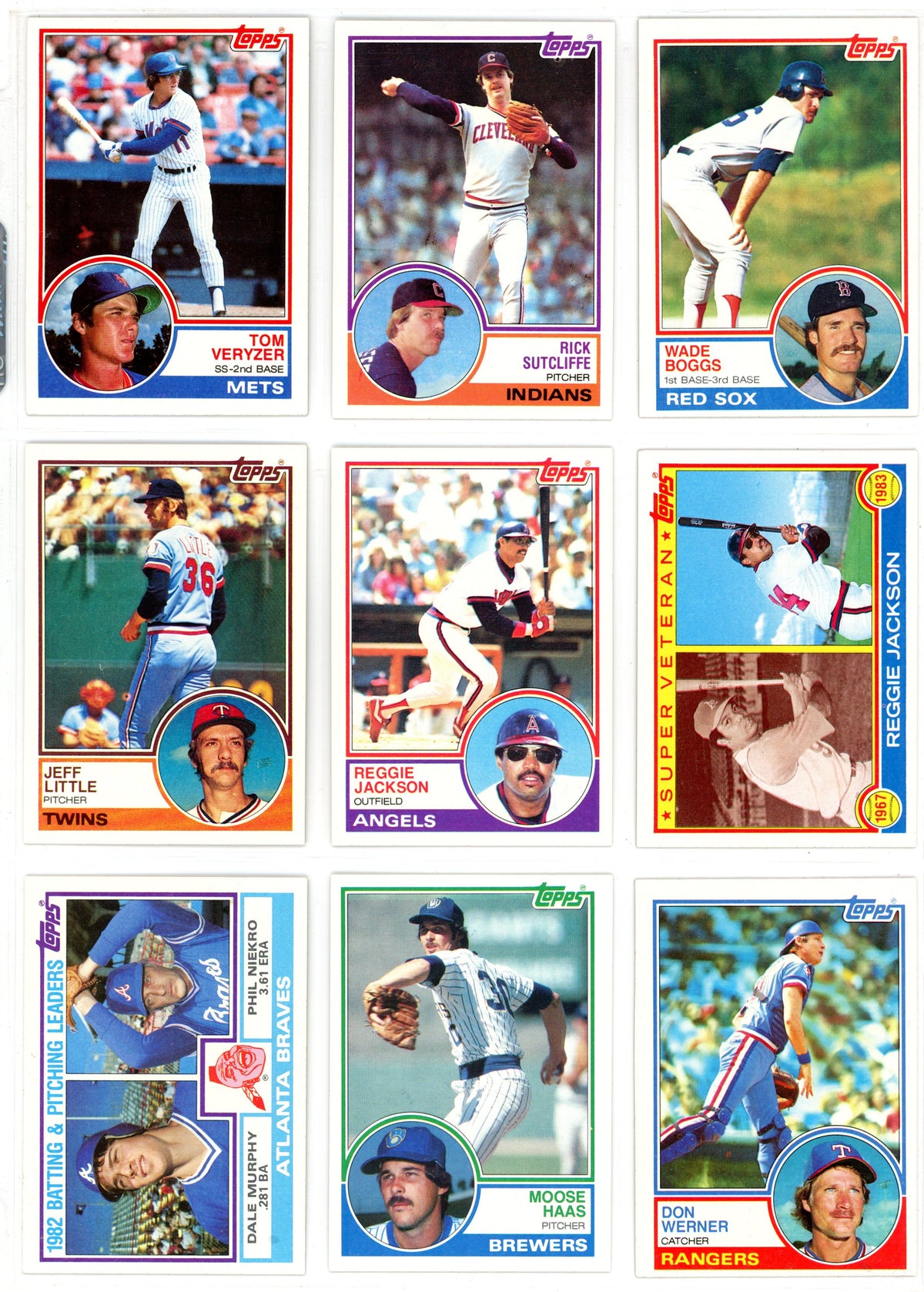 1983 Topps MLB Baseball Complete Set (792 Cards) Tony Gwynn, Ryne Sandberg Rookie Incredibly Sharp!