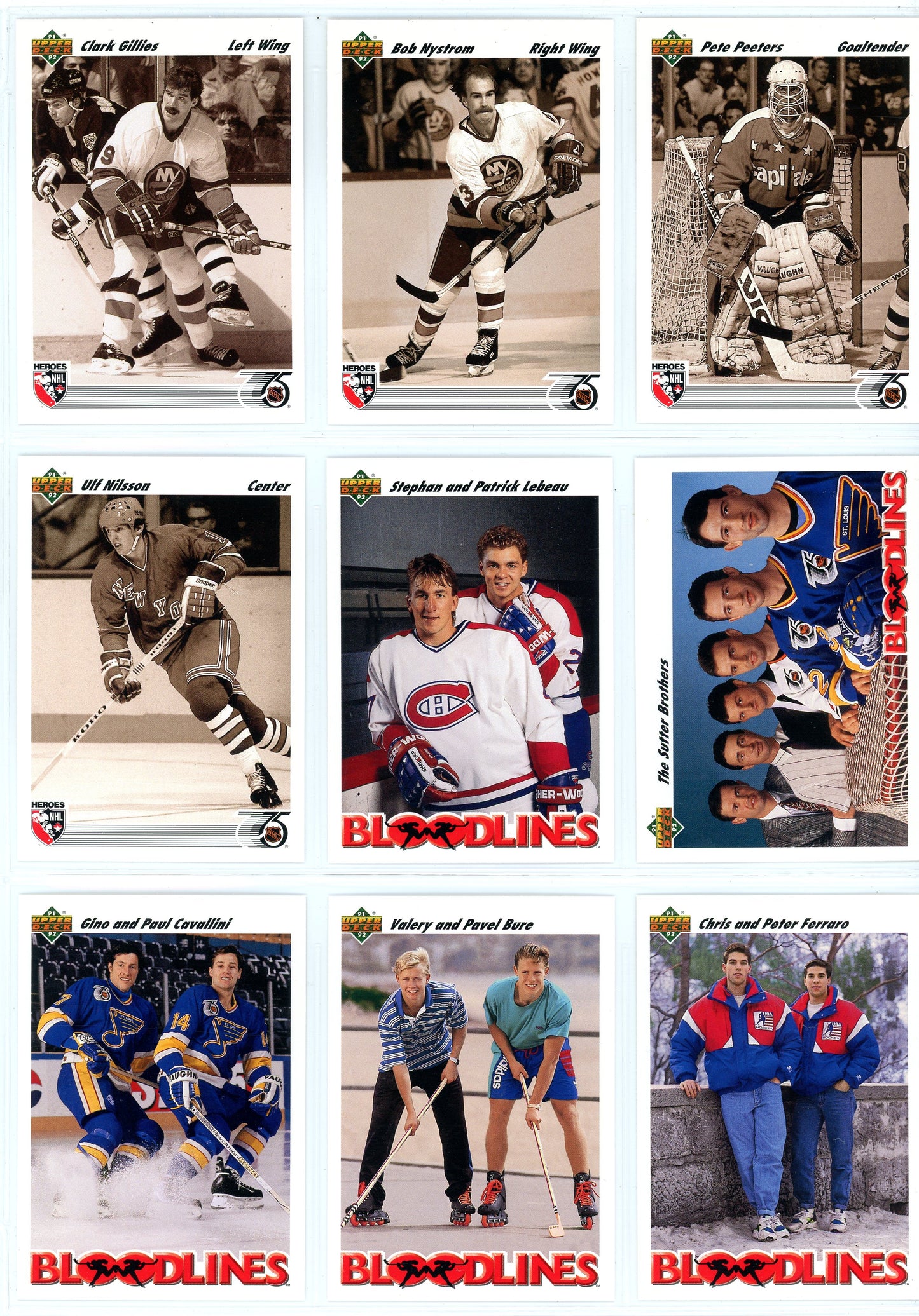 1991/92 Upper Deck NHL Hockey Complete Set (700 Cards)