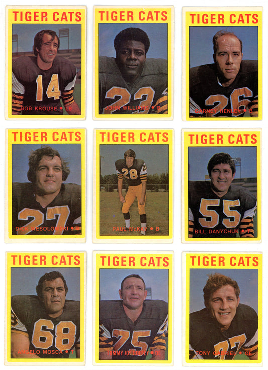 1972 OPC O-Pee-Chee CFL Football Complete Set (132 Cards) EX+ Condition