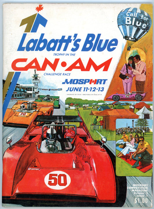 Mosport Competition Magazine Vol. 3 Issue 7 (June 11-13, 1971) Labatt's Blue Trophy Can-Am Challenge Race
