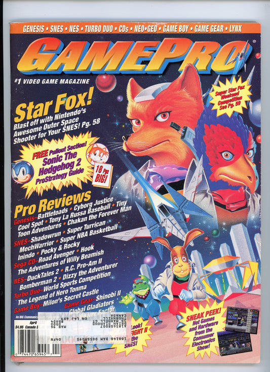 GamePro Vintage Magazine (April, 1993) Star Fox
