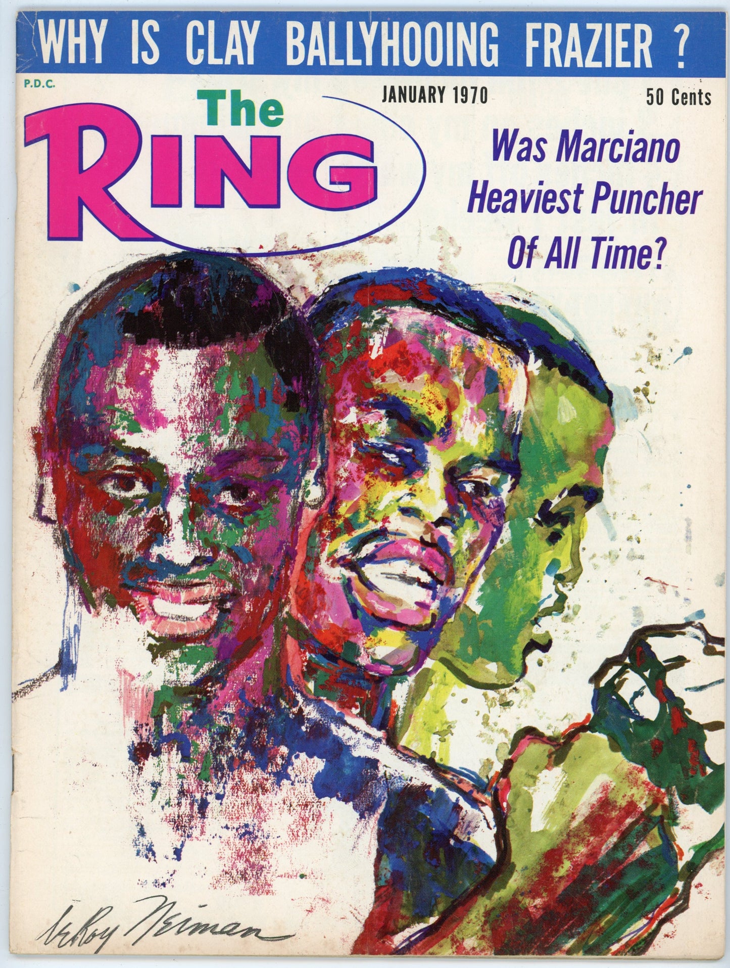 The Ring Vintage Boxing Magazine (January 1970) Muhammad Ali Illustration