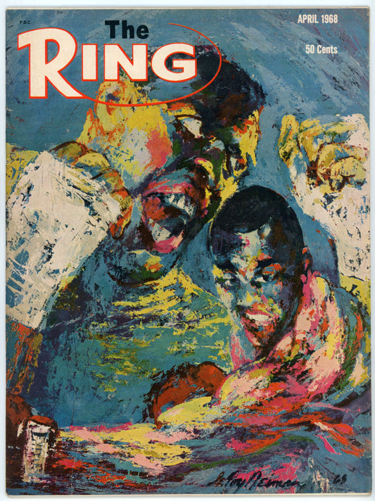 The Ring Vintage Boxing Magazine (August 1968) Dick Tiger, Bob Foster Illustration
