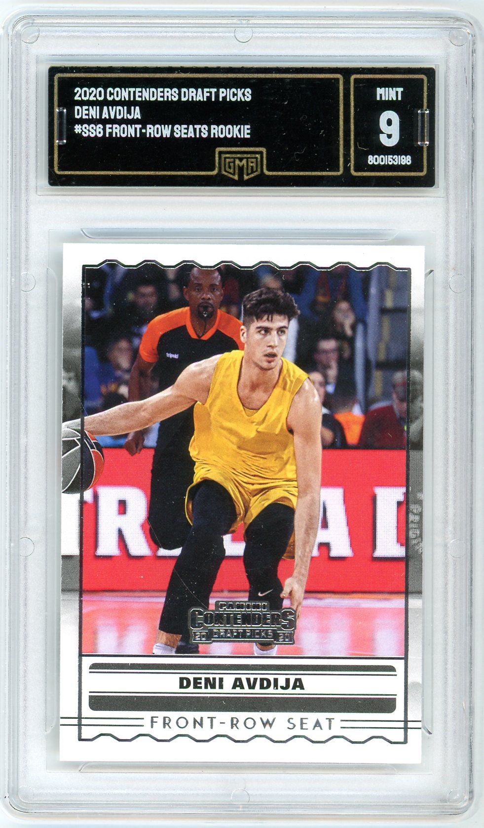 2020 Contenders Draft Picks Deni Avdija Graded Rookie Card #SS6 GMA 9