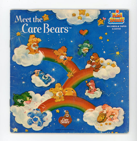1983 Kid Stuff Records Meet the Care Bears 33RPM 7" Vintage Vinyl Record and Book