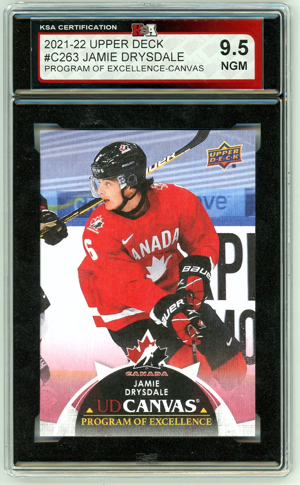 2021/22 Upper Deck Canvas Jamie Drysdale Graded Card #C263 KSA 9.5