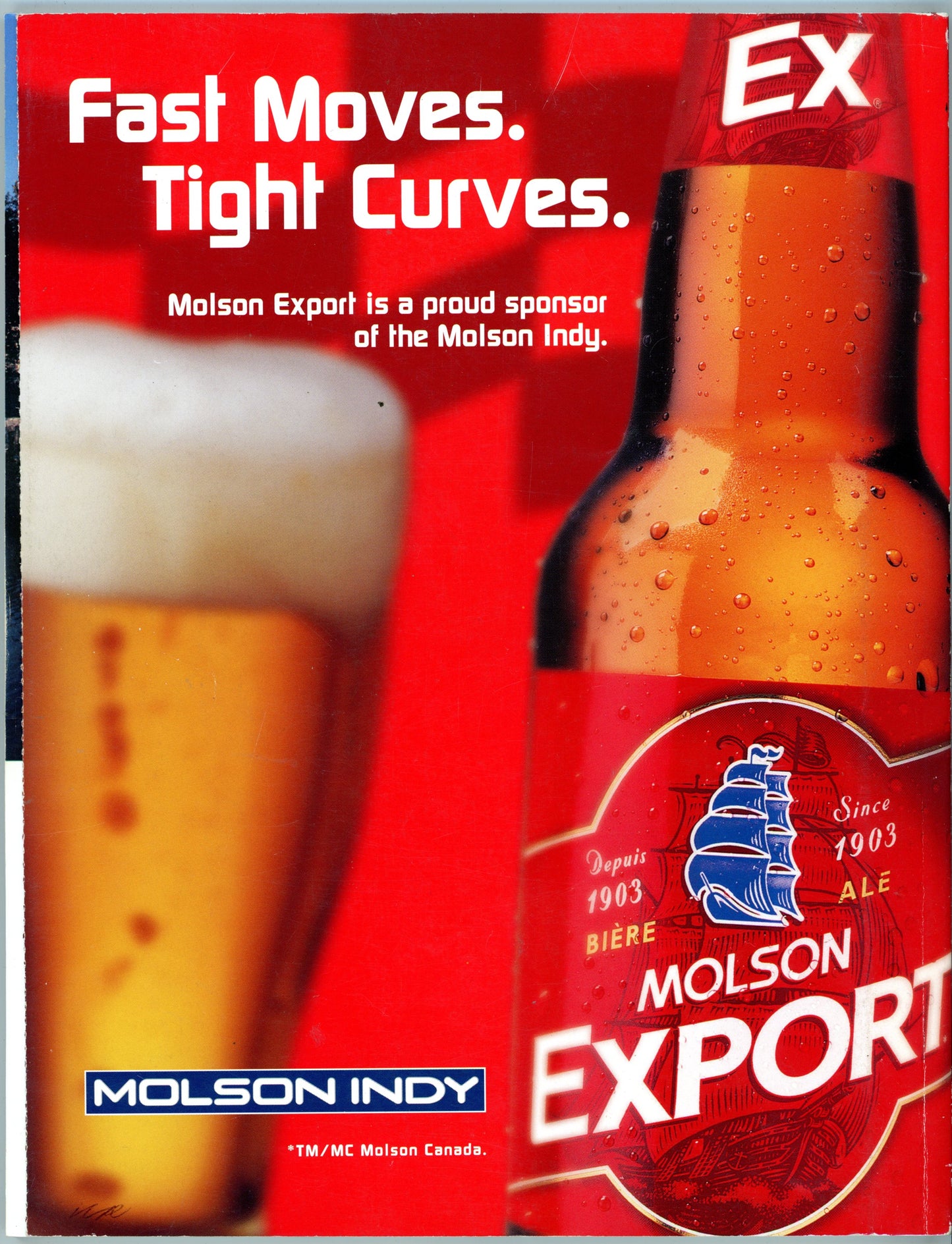 Indy Car Molson Export Vintage Official Racing Program (July 5-7, 2002) Molson Indy Exhibition Place Toronto