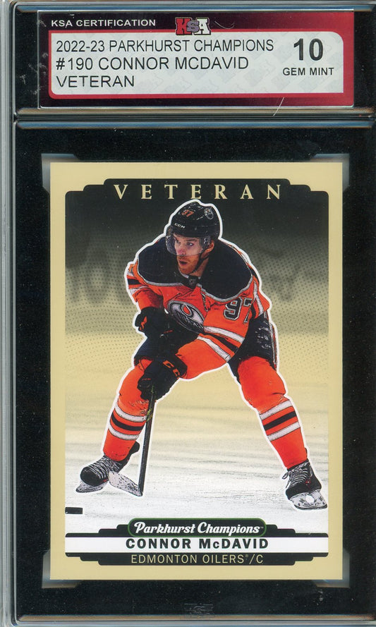 2022/23 Parkhurst Champions Connor McDavid Graded Card #190 KSA 10