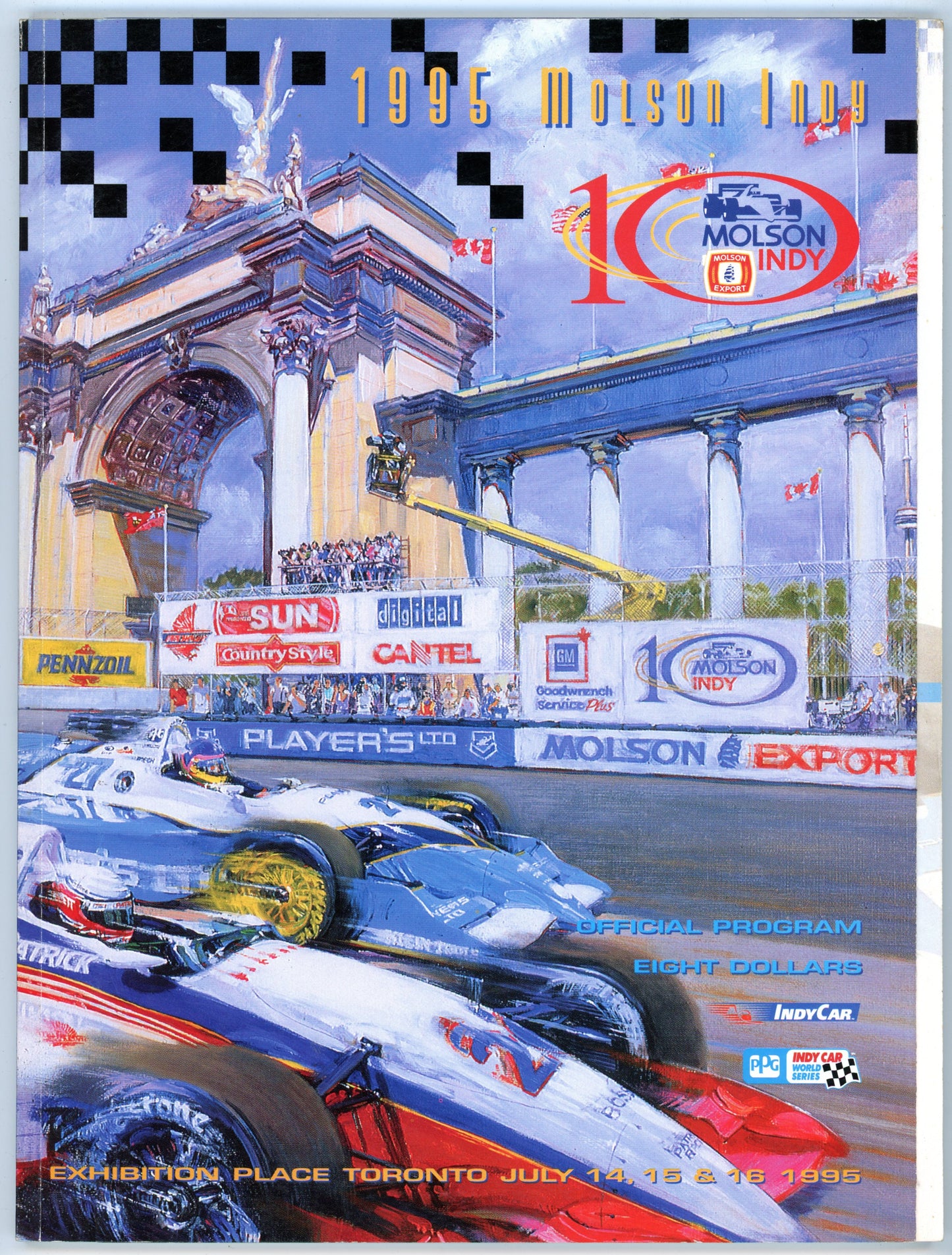 Indy Car Molson Export Vintage Official Racing Program (July 14-16, 1995) Molson Indy Exhibition Place Toronto