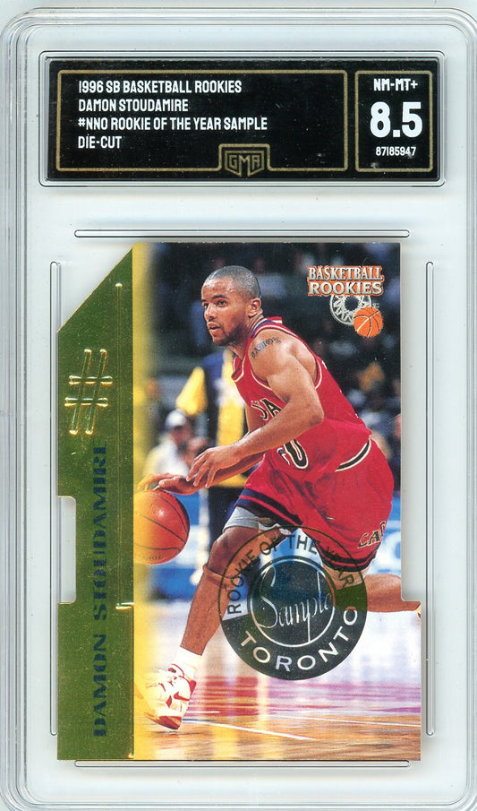 1996 SB Basketball Rookies Damon Stoudamire Graded Card Rookie of the Year Sample GMA 8.5