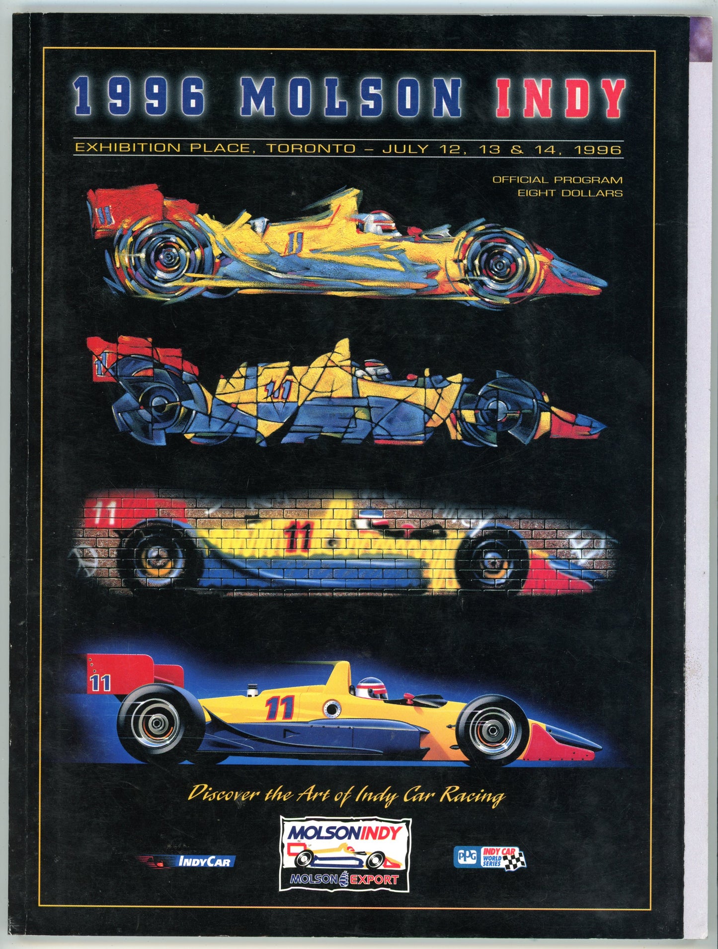 Indy Car Molson Export Vintage Official Racing Program (July 12-14, 1996) Molson Indy Exhibition Place Toronto
