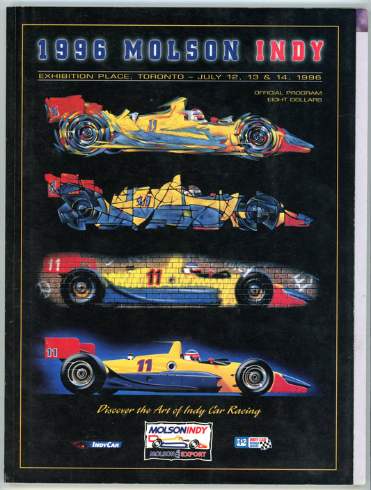Indy Car Molson Export Vintage Official Racing Program (July 12-14, 1996) Molson Indy Exhibition Place Toronto