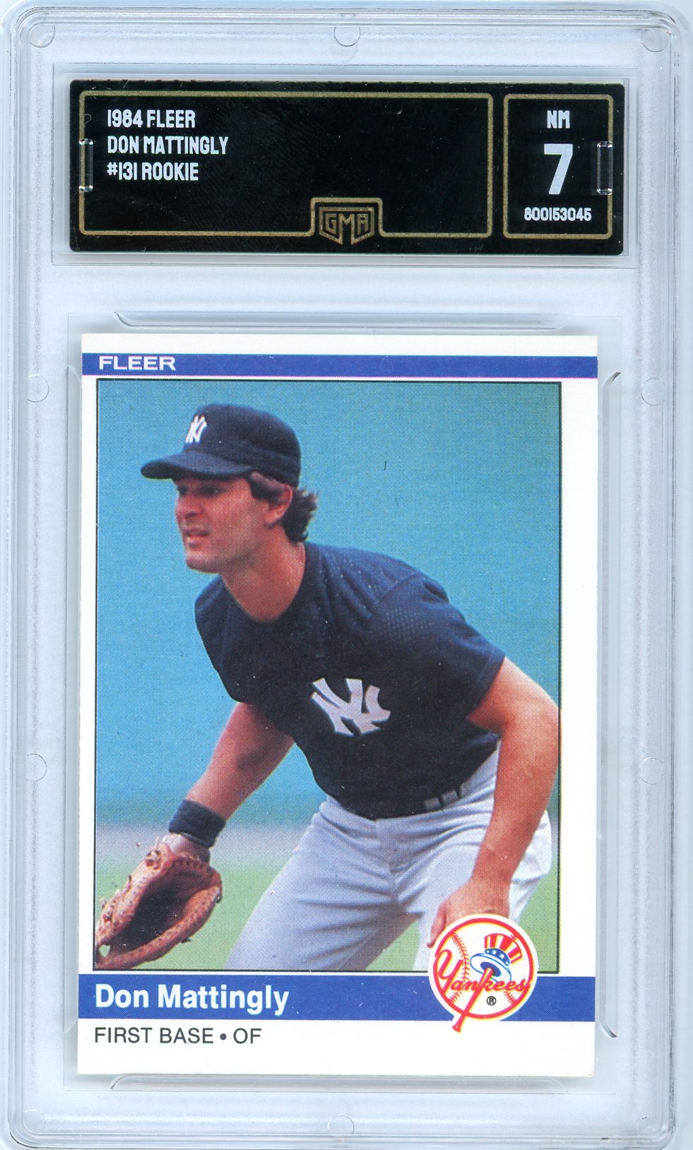 1984 Fleer Don Mattingly Graded Rookie Card #131 GMA 7